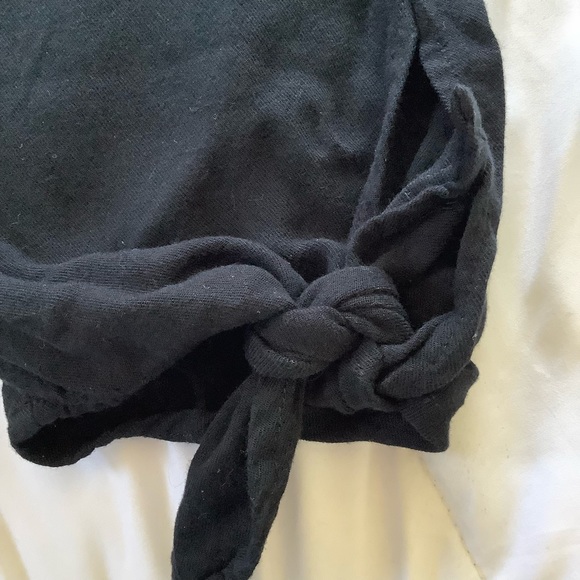 Socialite Ankle Tie Pants Size XS Side Pockets Elastic Waist Black - Picture 4 of 9